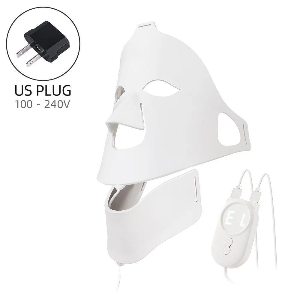 Foreverlily visage cou Silicone masque LED 7 couleurs lumière LED photonique thérapie 3D Flexible masque de beauté du visage peau éclaircir soins de la peau by Sirius Flow