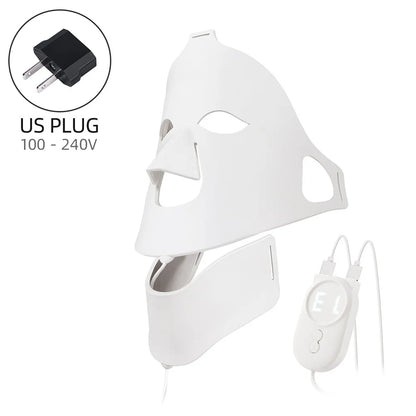 Foreverlily visage cou Silicone masque LED 7 couleurs lumière LED photonique thérapie 3D Flexible masque de beauté du visage peau éclaircir soins de la peau by Sirius Flow