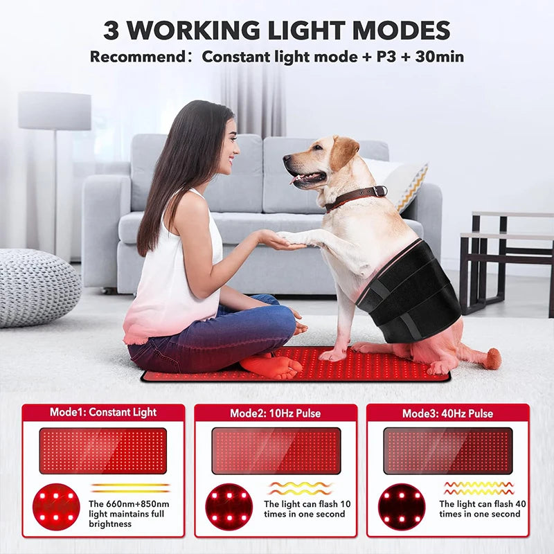 Coussin de thérapie par la lumière rouge et infrarouge, dispositifs de beauté LED 360psc 660nm 720psc 850nm, thérapie par la lumière infrarouge rouge by Sirius Flow