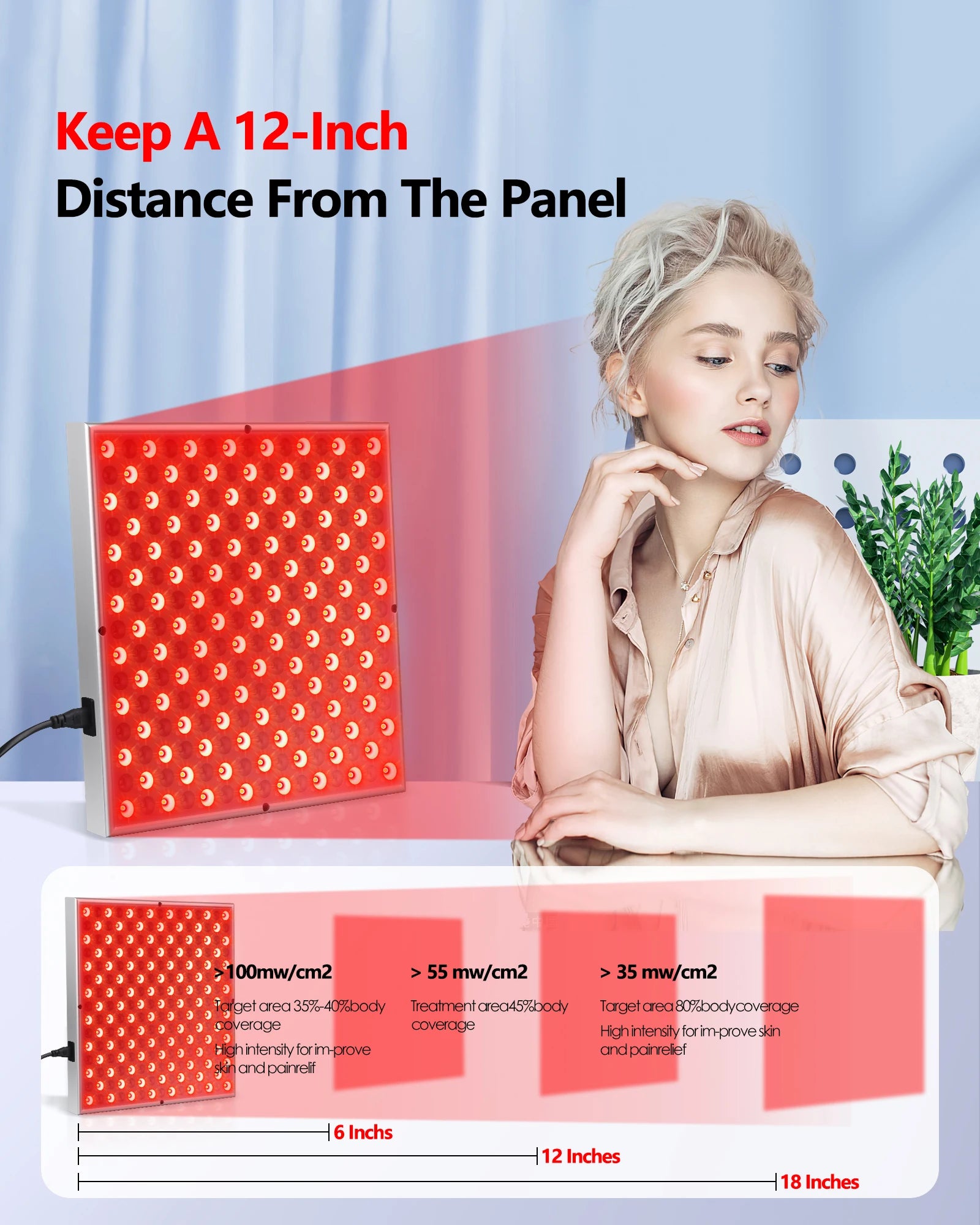 Lampe de panneau de thérapie à la lumière rouge à LED pour le visage, soins de la peau anti-âge, beauté du corps, outils de thérapie fongique, 225 by Sirius Flow