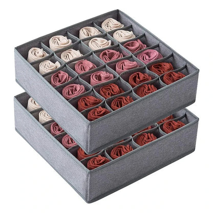 Boîte de rangement pour sous-vêtements, boîte de rangement pliable Non tissée, ensemble de Six pièces pour sous-vêtements, soutien-gorge, chaussettes, tiroir, boîte de finition, 4 pièces/1 ensemble by Sirius Flow