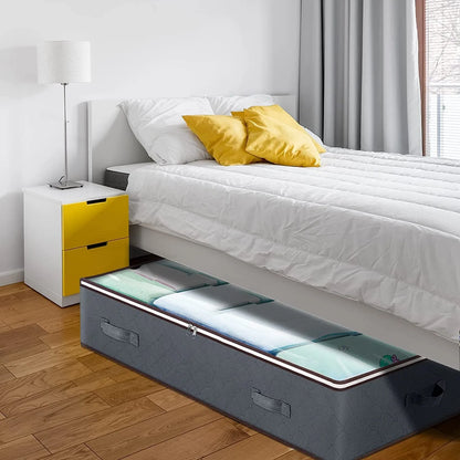 Conteneurs de rangement pliables sous le lit, avec fenêtre transparente, organisateurs de jouets sous le lit et sacs de rangement pour vêtements, bacs de rangement pour placard by Sirius Flow