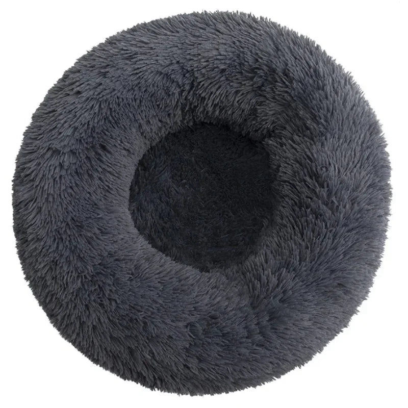 Lit rond en peluche super doux pour animaux de compagnie, lit pour grand chien, maison pour chat, long, moyen, sommeil chaud, hiver, 40-90cm by Sirius Flow