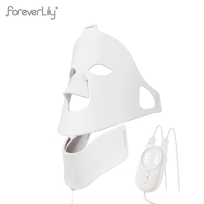 Foreverlily visage cou Silicone masque LED 7 couleurs lumière LED photonique thérapie 3D Flexible masque de beauté du visage peau éclaircir soins de la peau by Sirius Flow