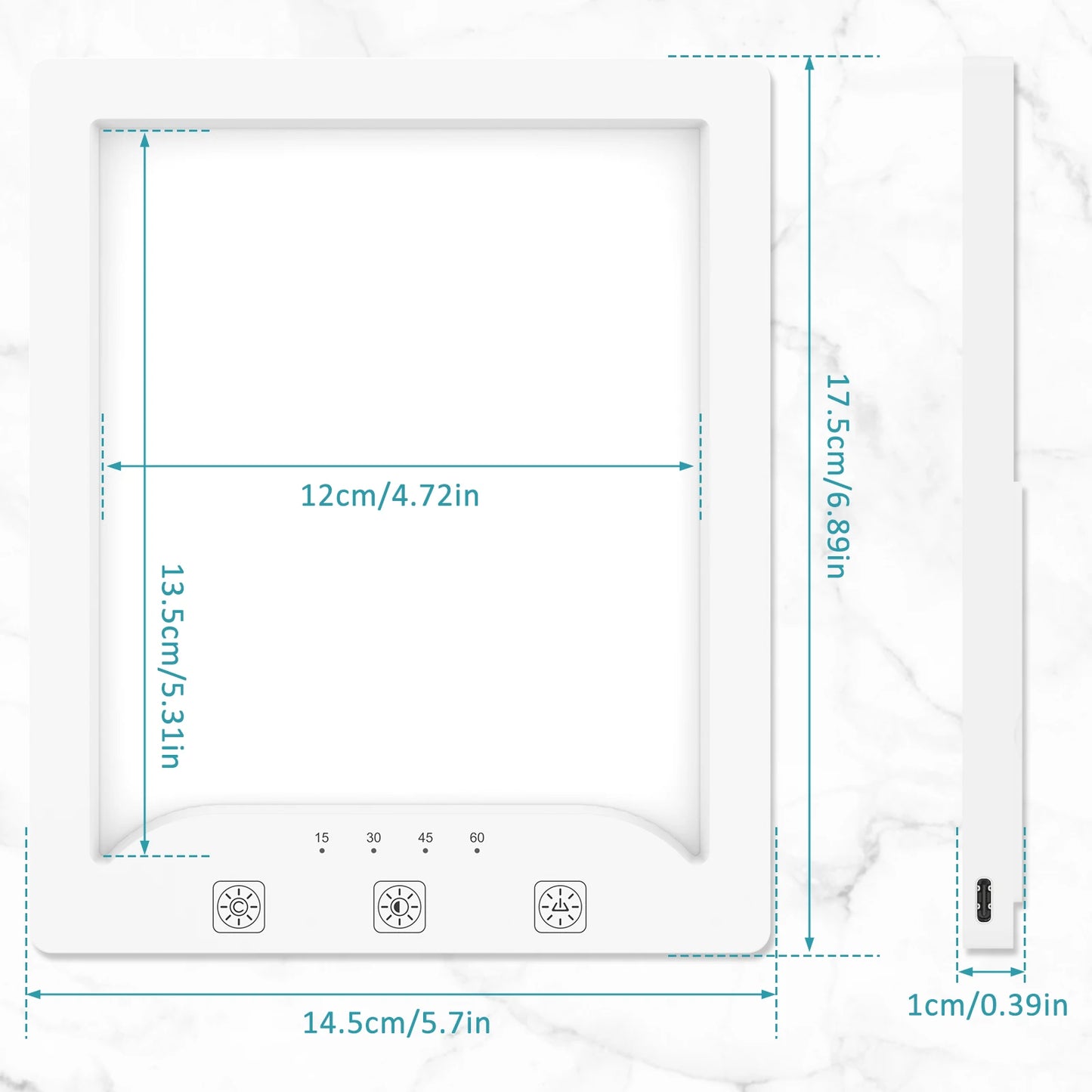 Lampe de luminothérapie lampe triste 3000-6500K lampe solaire carrée avec 3 températures de couleur 10 niveaux de luminosité 4 réglages de minuterie by Sirius Flow