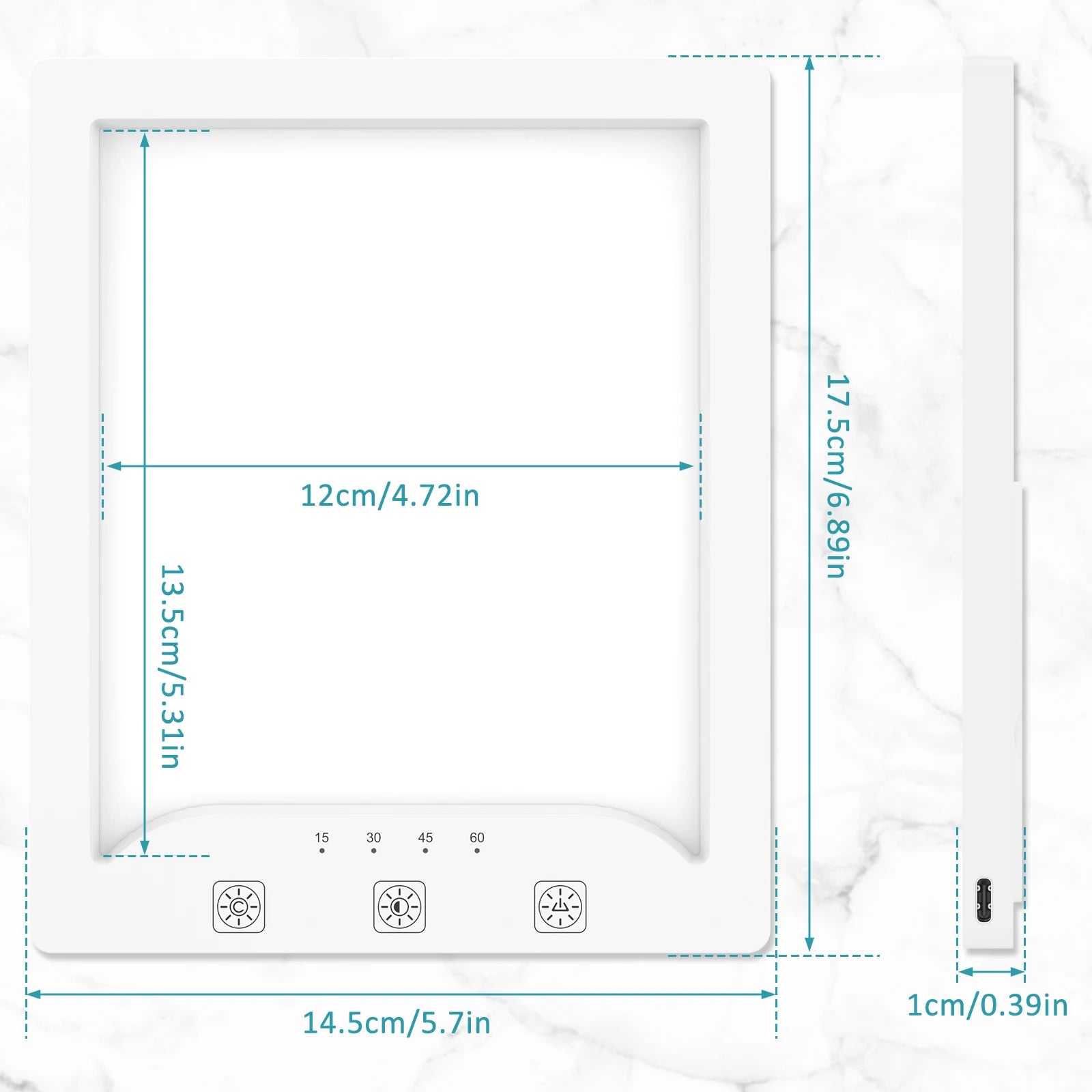 Lampe de luminothérapie lampe triste 3000-6500K lampe solaire carrée avec 3 températures de couleur 10 niveaux de luminosité 4 réglages de minuterie by Sirius Flow