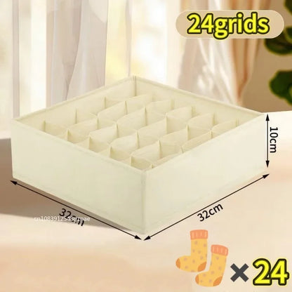 Boîte de rangement pour sous-vêtements, boîte de rangement pliable Non tissée, ensemble de Six pièces pour sous-vêtements, soutien-gorge, chaussettes, tiroir, boîte de finition, 4 pièces/1 ensemble by Sirius Flow