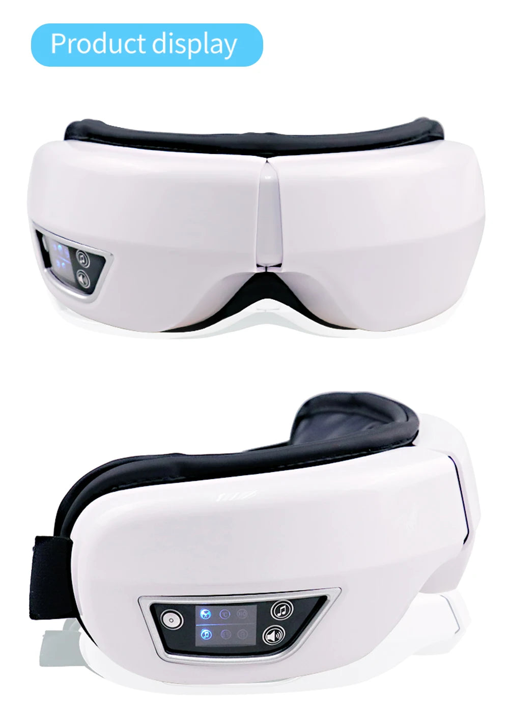 Masseur oculaire intelligent à vibrations 6D, compresse d'airbag, Instrument de soins oculaires, Bluetooth, musique, masque de sommeil, relaxation des yeux, Fatigue by Sirius Flow