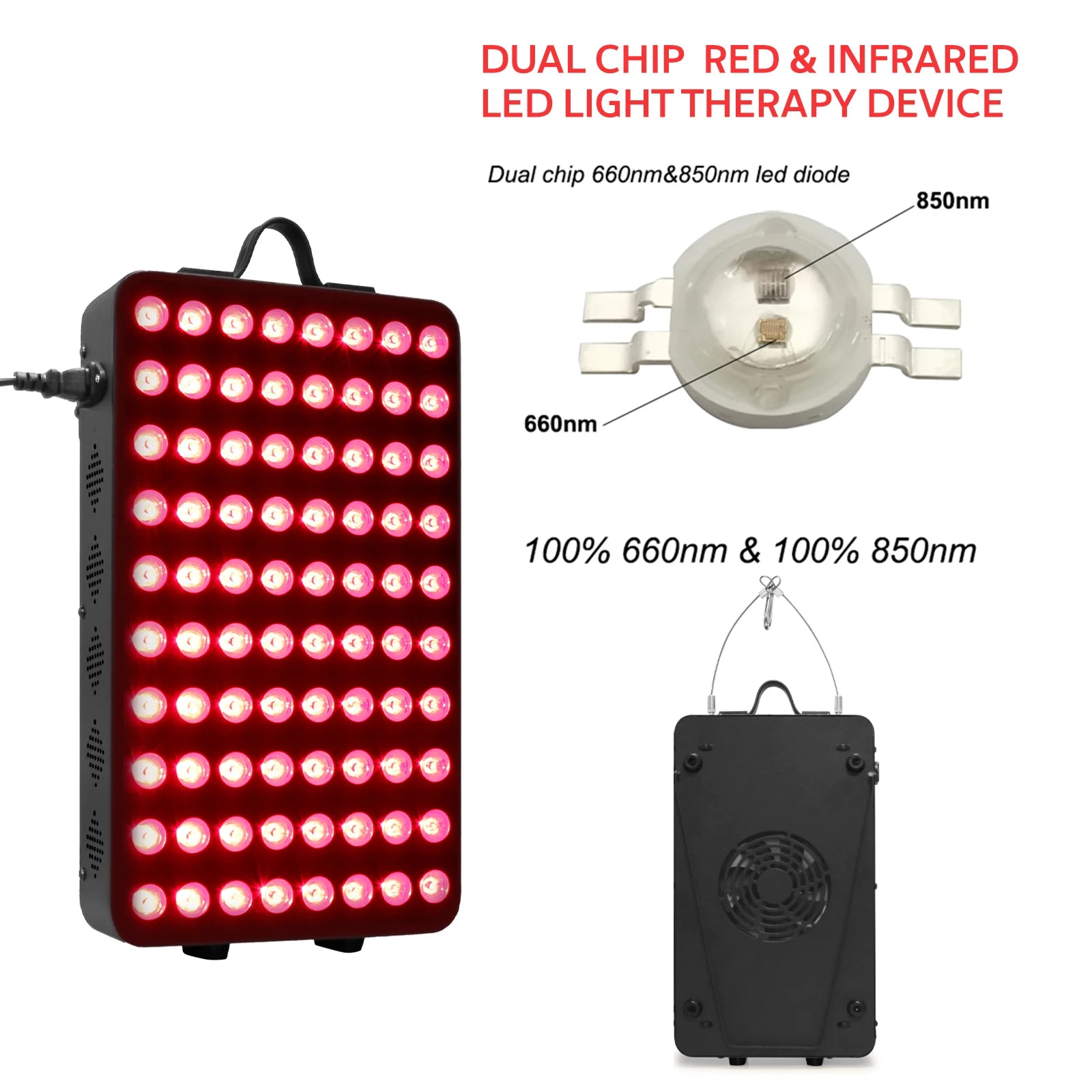 Appareil de thérapie par la lumière proche infrarouge et rouge 660 et 850nm, appareil à usage domestique, lampe de luminothérapie LED haute puissance pour Anti-âge, soulage les muscles by Sirius Flow
