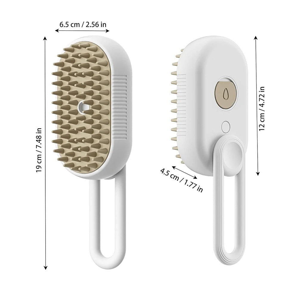Brosse à vapeur pour animaux de compagnie, brosse vapeur pour chien, pulvérisation électrique 3 en 1, brosses d'épilation pour chiens et chats, Massage, peigne de toilettage pour animaux de compagnie by Sirius Flow