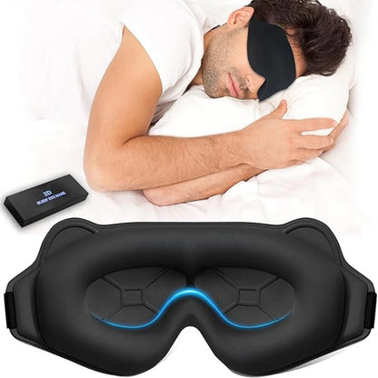 Masque pour les yeux de sommeil lesté pour le sommeil latéral hommes femmes masque de sommeil profilé 3D pas de pression oculaire 100% blocage doux confortable oeil by Sirius Flow