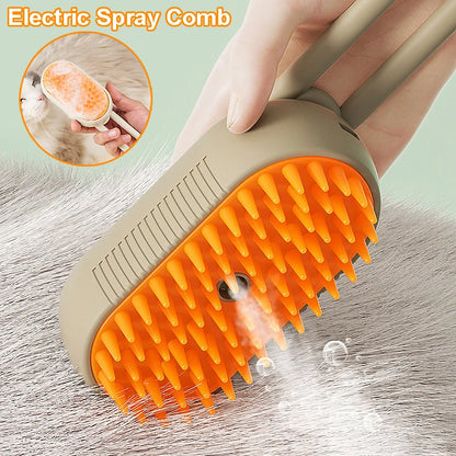Brosse à vapeur pour animaux de compagnie, brosse vapeur pour chien, pulvérisation électrique 3 en 1, brosses d'épilation pour chiens et chats, Massage, peigne de toilettage pour animaux de compagnie by Sirius Flow