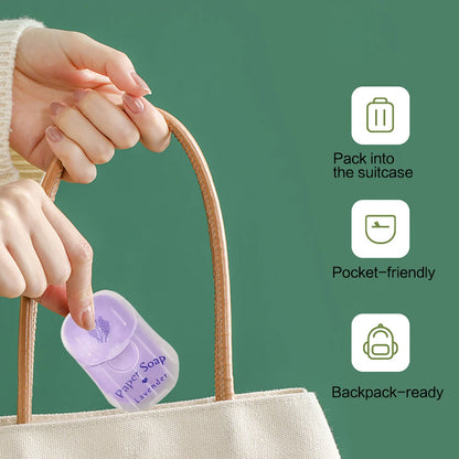 Feuilles De Savon Portables Sans Alcool Pour Voyage Pour Mains Hygiéniques 50 Feuilles - Sirius Flow 