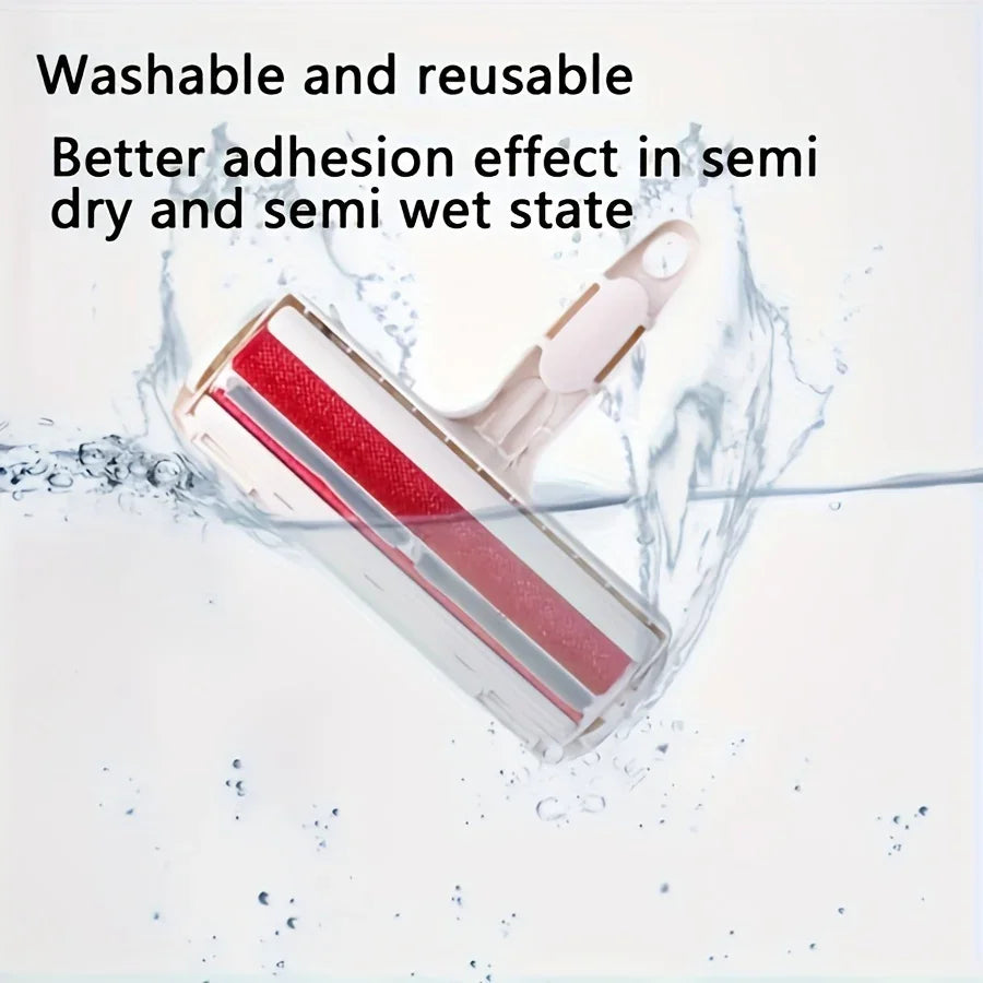 Rouleau adhésif lavable et réutilisable flottant dans l'eau avec texte sur adhésion en état semi-sec